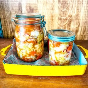 Kimchi Boréal dans deux pots masson